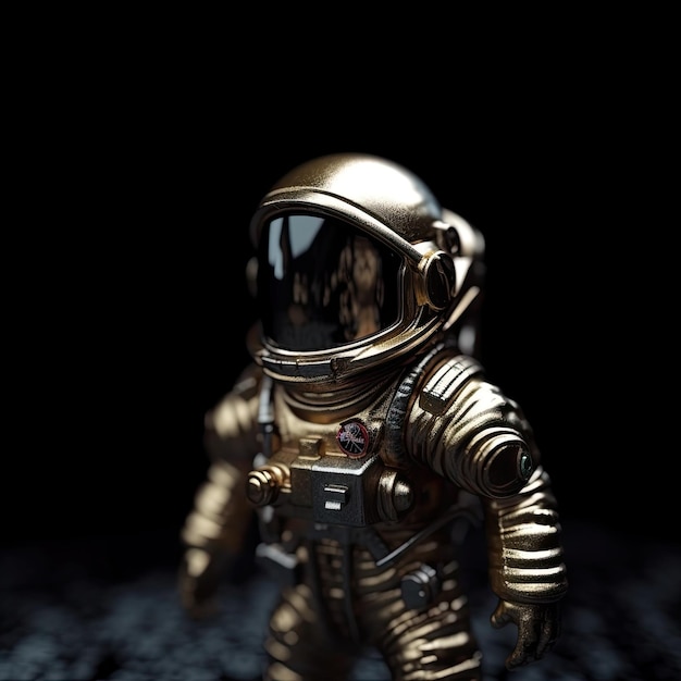 A tiny astronaut in space