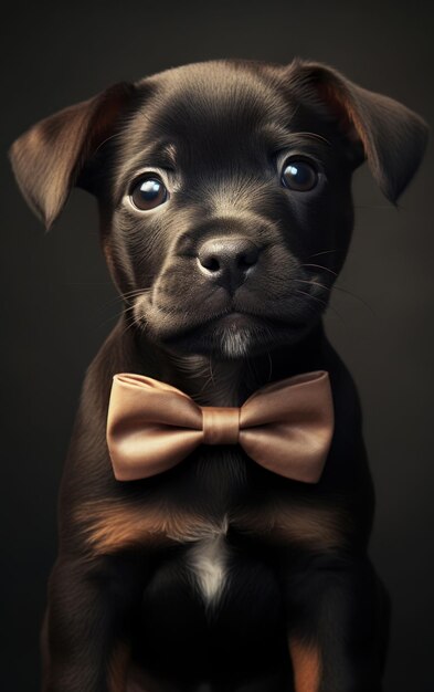 Tiny Bowtie Fashion on a Puppy