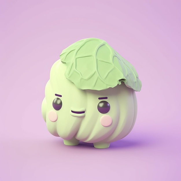 Tiny Cute Isometric Cabbage