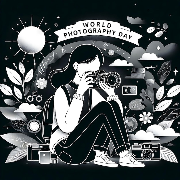 Photo tiny people with photo camera vector illustration happy photographers taking pictures and shooting