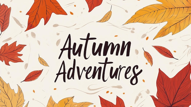 Photo title autumn adventures with falling leaves