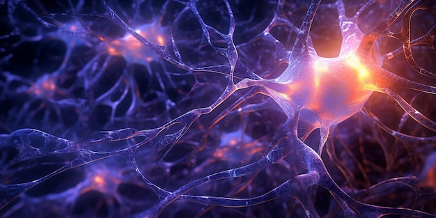 Title Neural Symphony Embossed Neuron Fractal