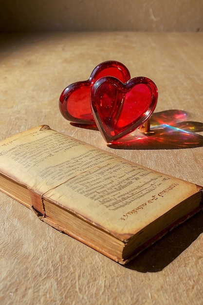 Title Vintage Wooden Hearts Antique Books Primitive Charm