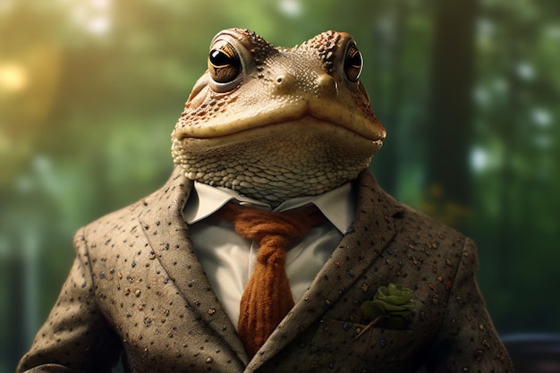 Toad in a suit generative AI