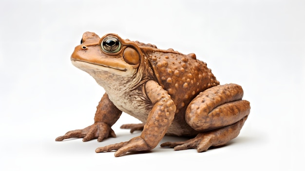 Toad on white background