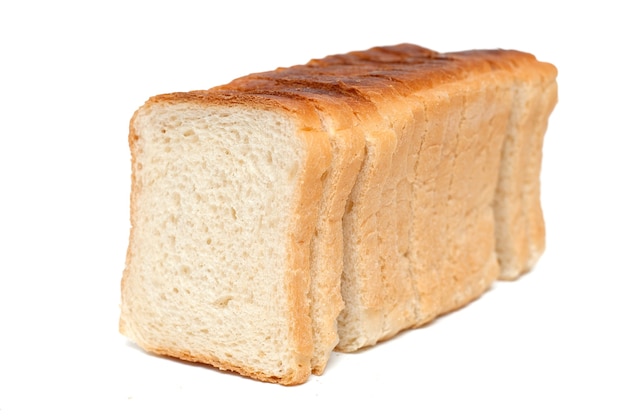 Toast bread on white background