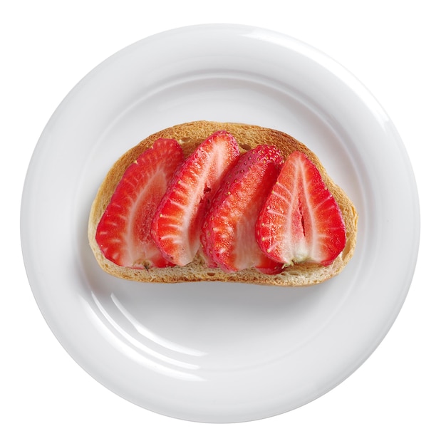 Toast with strawberry