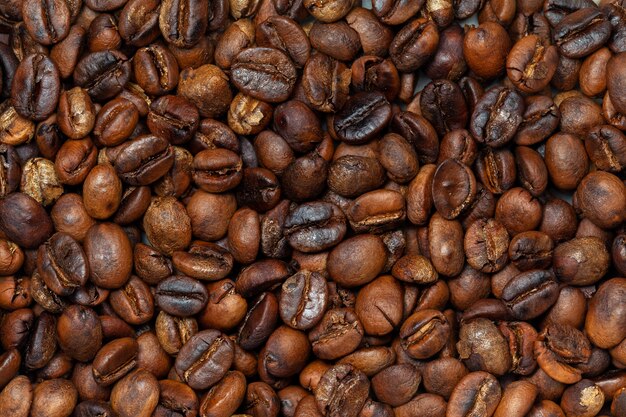 Toasted organic Coffee beans - coffeea arabica