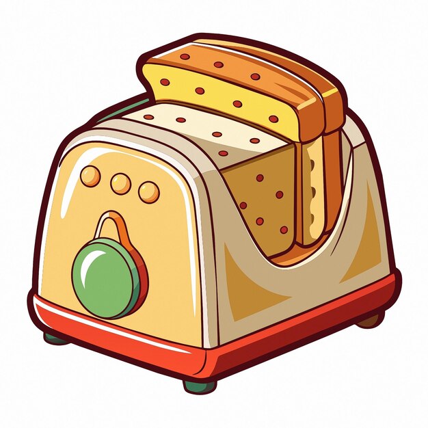 Photo a toaster with cheese and bread on it