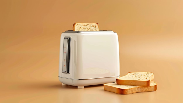 Photo a toaster with a piece of toast on it