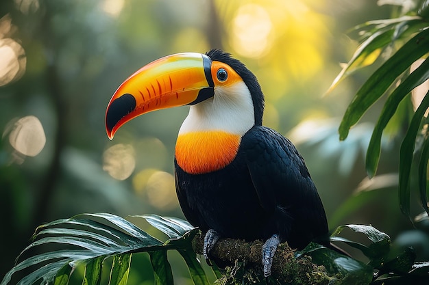 Photo the toco toucan ramphastos toco also known as beautiful background