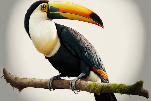 Toco Toucan white solitary