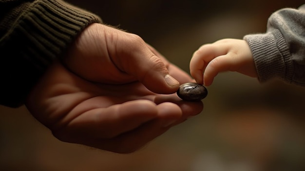 A Toddler039s Hand Holding Onto a Parent039s Finger