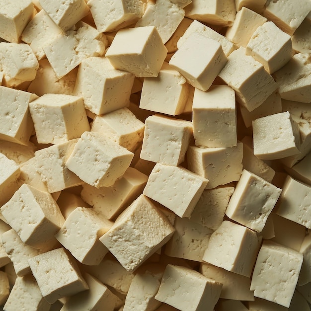 Photo tofu assortment background top view filling the entire image