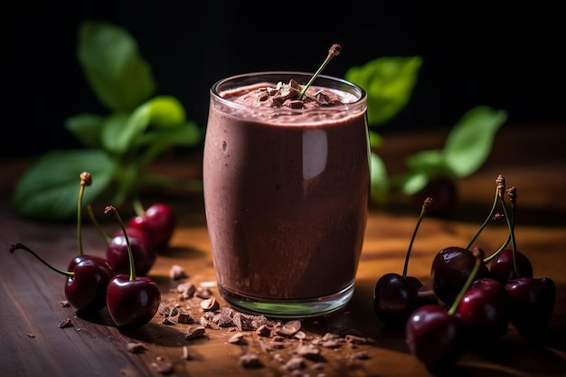 Tofu and Cherry Chocolate Smoothie