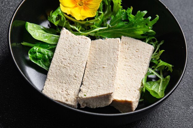 tofu soy cheese vegetable product meal food snack on the table copy space food background