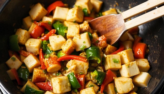 Photo tofu stir fry photo with hd quality