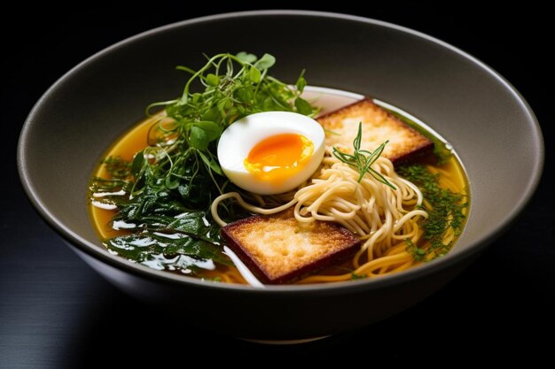 Photo tofu and vegetable ramen with a rich miso broth tofu food photo 1086jpg