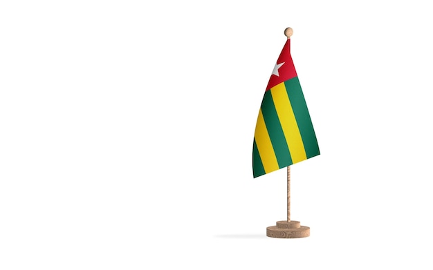 Togo flagpole with white space background image