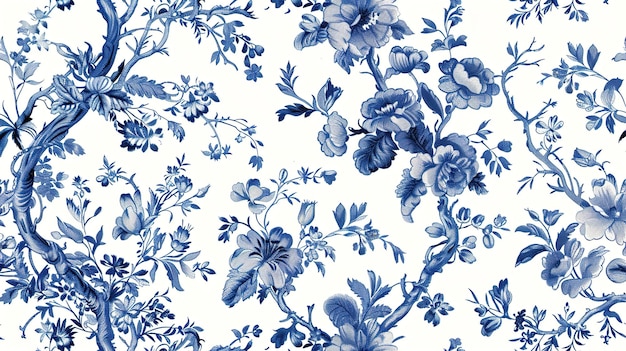 Photo toile pattern wallpaper