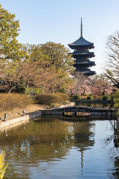 Toji Temple Fivestoried Pagoda World Heritage Site Kyoto Japan