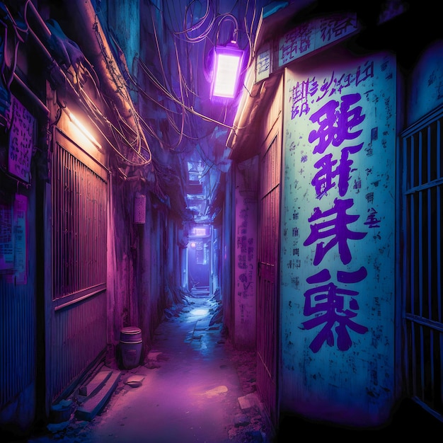 Tokyo City by Night Anime and Manga drawing illustration city views purple neon