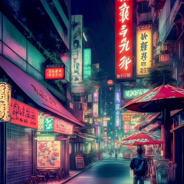 Tokyo City by Night Anime and Manga drawing illustration city views