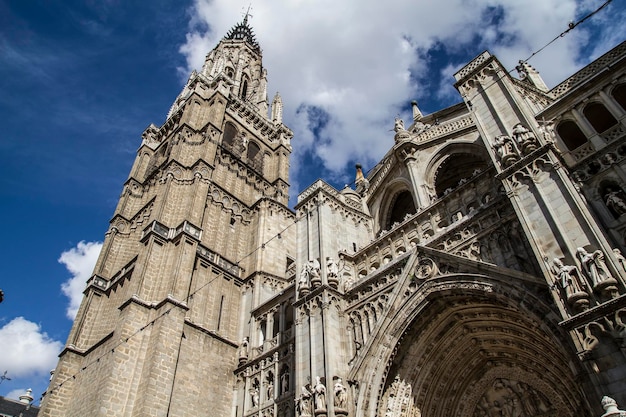 Toledo Cathedral facade, spanish church