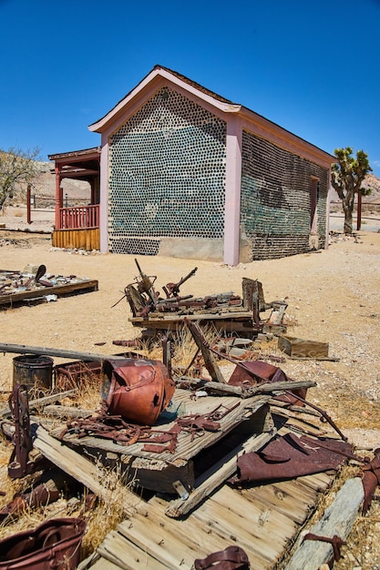 Tom Kelly's Bottle House in Rhyolite Ghost town