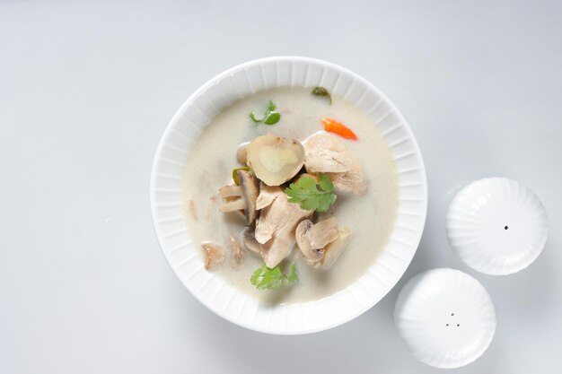 Tom Kha Gai is Thai coconut chicken soup.