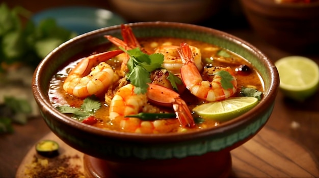 Tom Yum Goong Hot and Spicy Thai Shrimp Soup