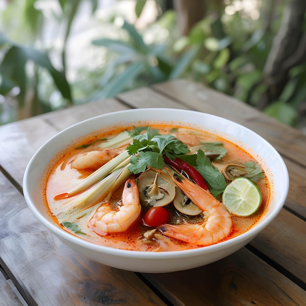 Photo tom yum is a spicy thai soup