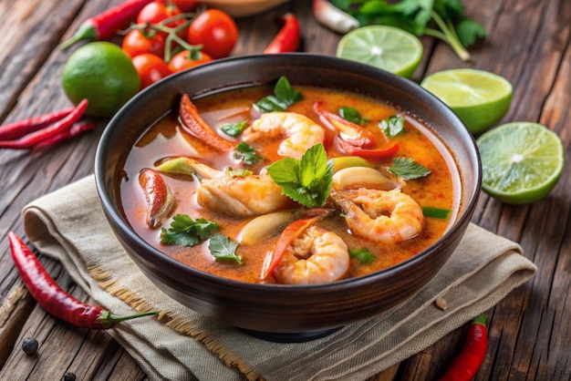 Photo tom yum soup tom yam kung