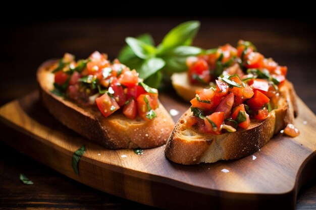 Tomato Artichoke Basil Bruschetta delicious Bruschetta food image photography