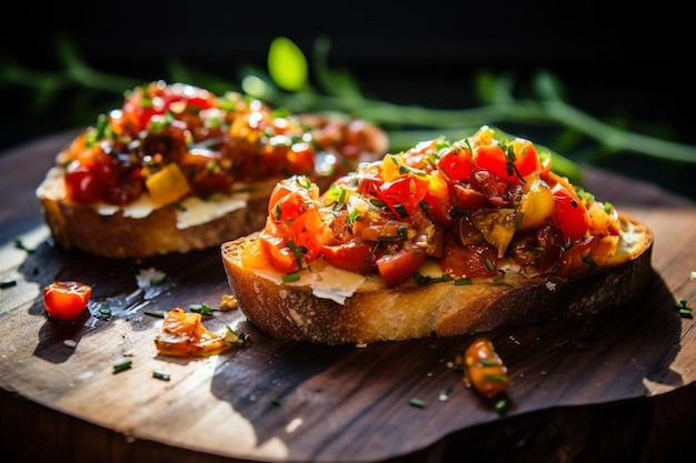 Tomato Artichoke Basil Bruschetta delicious Bruschetta food image photography