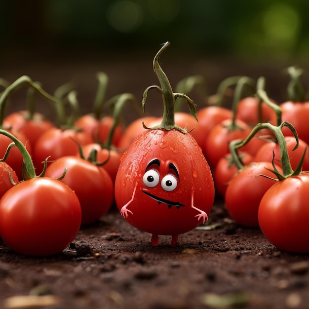 Tomato Character Soggy Uhd Image Concept Art Frogcore Cute And Quirky