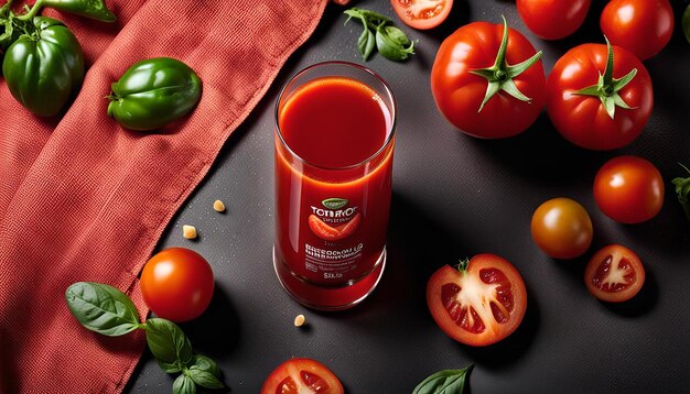 Photo tomato juice refreshment