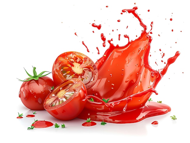 Tomato ketchup splash in high resolution