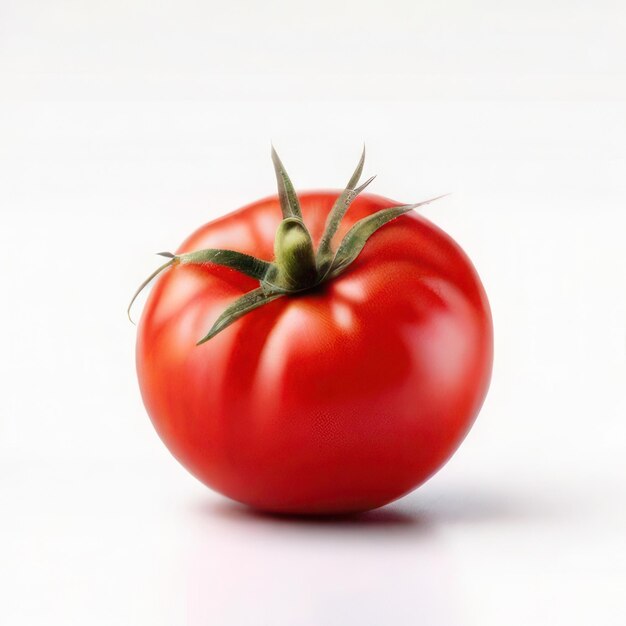 a tomato on a plain white background