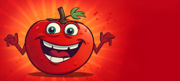 Tomato on a red background la tomatina 2