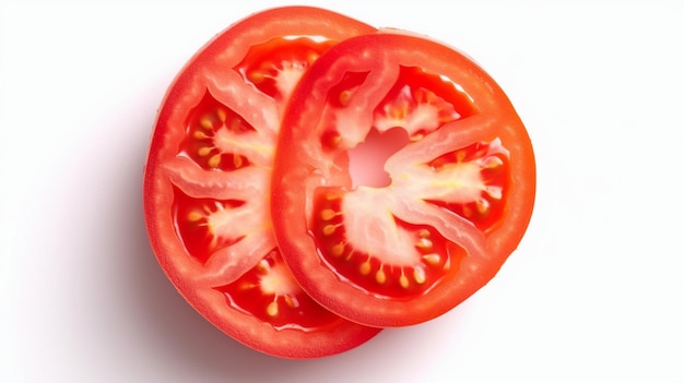 Tomato slice isolated