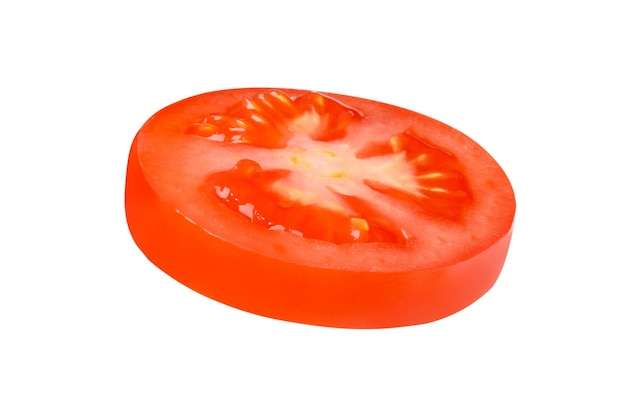 Tomato sliced into rings Fresh juicy Tomato Angle angle Isolated