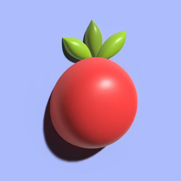 Tomato vegetables fruit 3d render for healthy food 3d model render