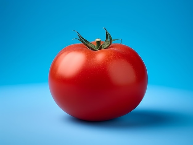 Tomato vegetables isolated on blue