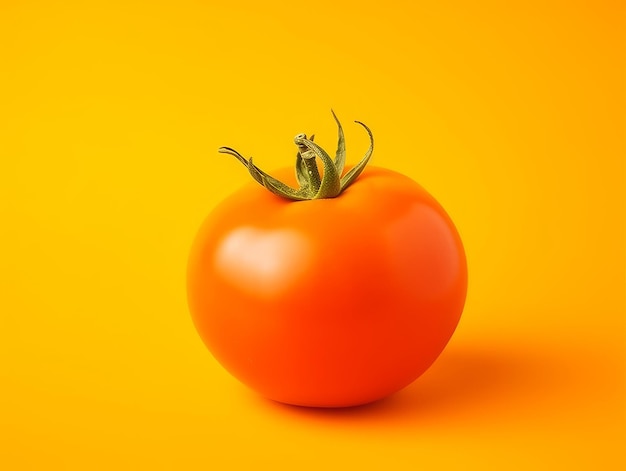 Tomato vegetables isolated on yellow