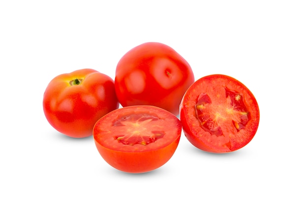 Tomatoes isolated on white background