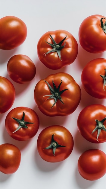 Tomatoes isolated on white