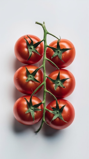 Tomatoes isolated on white