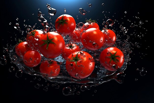 tomatoes in water Generative AI