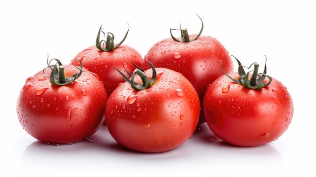 tomatoes on a white background